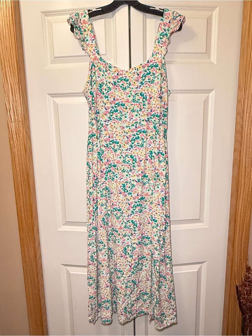 LOFT Abstract Floral Maxi Multicolored Dress